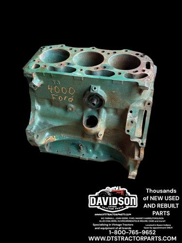 Ford 4000 3 Cyl Diesel Engine Block DONN6015L Good Bare Block Antique Tractor