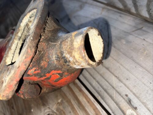 Farmall Super M IH tractor thermostat housing holder bracket tube to radiator