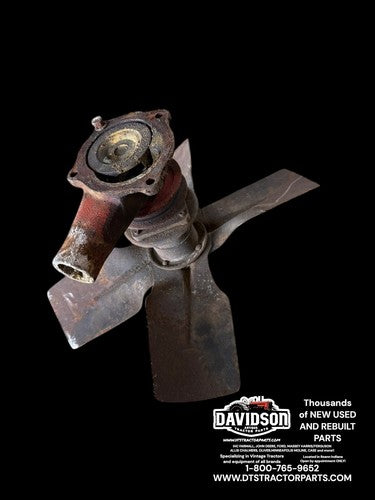 Ford 8N 9N tractor engine motor water pump assembly w/fan