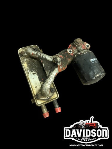International 884 Oil Cooler W/ Filter Base And Manifold Antique Tractor