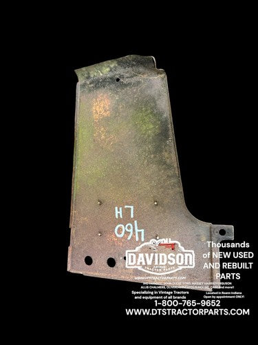 Farmall 460 D IH tractor front radiator side hood cover panel w/ emblem Left