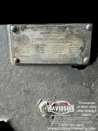 6176A600S Massey Ferguson G176 Bare Engine Block Antique Tractor Continental