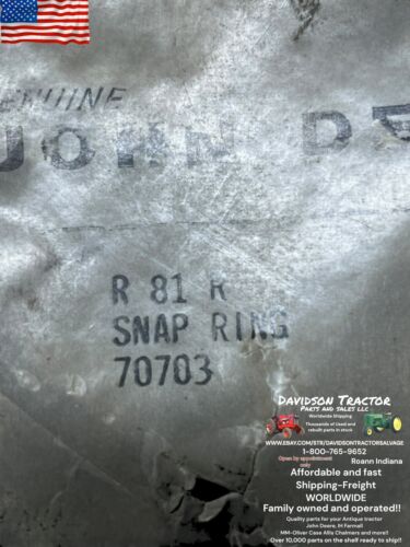 Genuine John Deere R81R New Old Stock Snap Ring