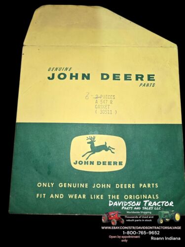 John Deere Sliding Gear Shaft Gasket A547R New Old Stock