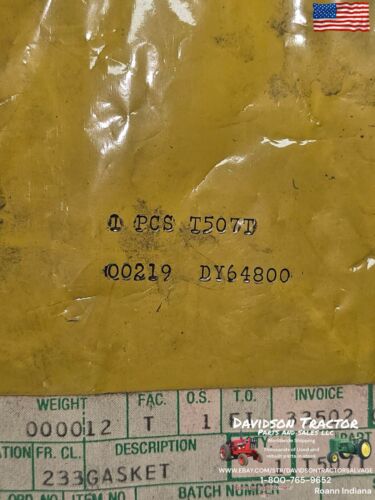 Genuine John Deere T507T New Old Stock Gasket