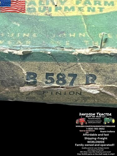 Genuine John Deere B587R New Old Stock PTO Sliding Gear