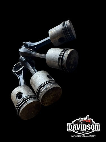 Case 730 Diesel Pistons W/rods Set Antique Tractor