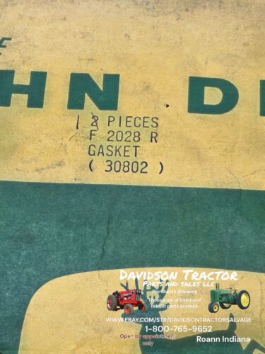 Genuine John Deere F2028R New Old Stock Gasket