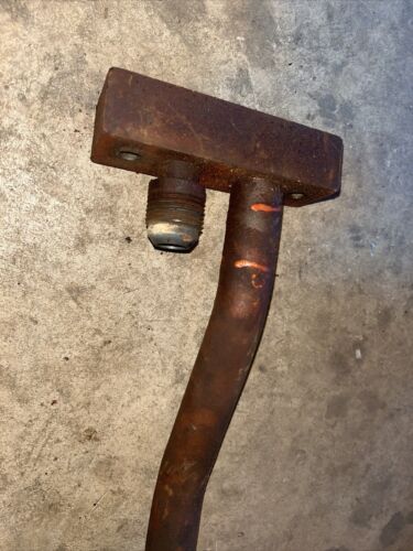 International Farmall 444 IH tractor ORIG steel hydraulic line connector to pump