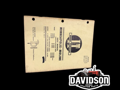 Minneapolis-Moline I&T Shop Service Manual MM-19 G-VI G 705 706 707 709 900 950