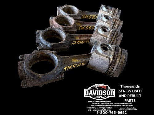 International 585 D206 Pistons/Connecting Rods Set Antique Tractor