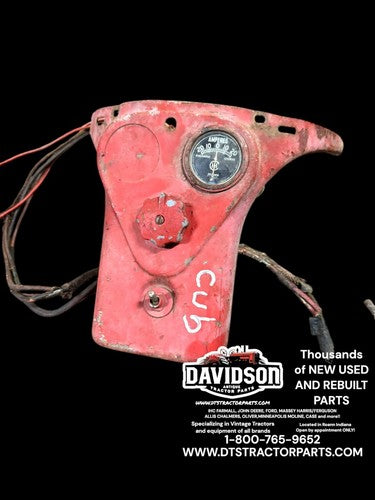 Farmall Cub IH Tractor ORIGINAL dash panel gas tank support w/ switches & gauges