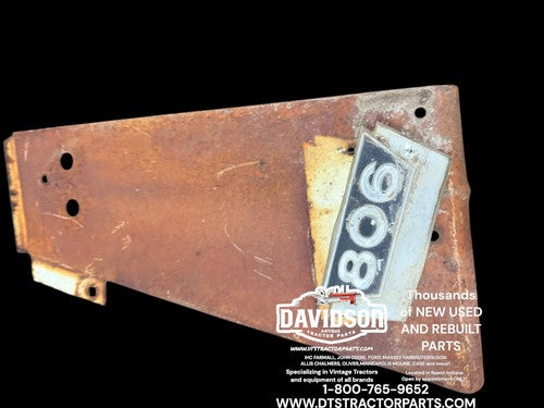 IH Farmall 806 RH Right Radiator Side Panel W/Emblem Antique Tractor
