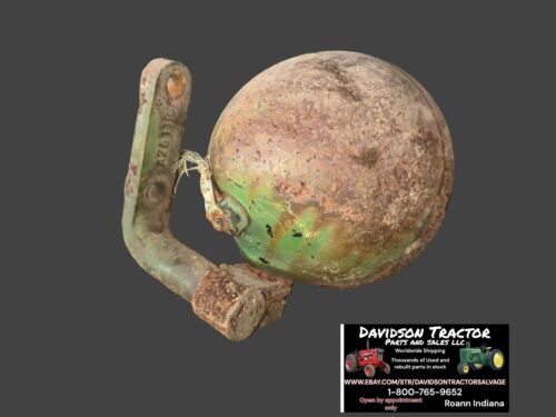 John Deere Headlight With Bracket  Antique Tractor Vintage Headlight