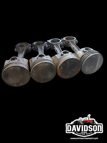 International Farmall 340 Pistons Set W/rods C-135 Antique Tractor