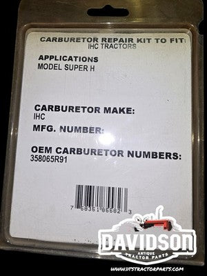 Tisco C510SV Carburetor Repair Kit IHC Tractors MODEL SUPER H