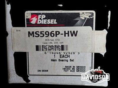 MS596P Main Bearing Set Standard Fits Case Tractors