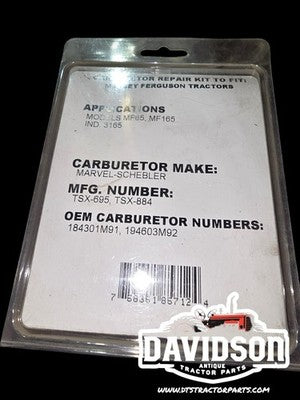 Tisco C549BV Carburetor Repair Kit Massey Ferguson Tractor