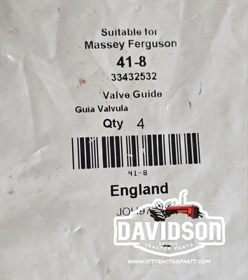 BEPCO 41-8 /33432532 VALVE GUIDE QTY4 FITS MASSAY FERGUSON 698,1080,1085