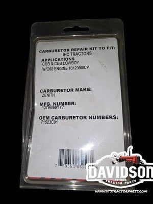 Tisco BK19V Carburetor Repair Kit IHC Tractor