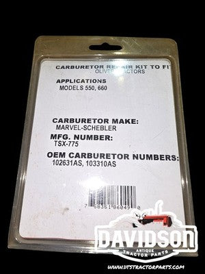 Tisco BK680V Carburetor Repair Kit Oliver Tractors
