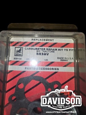 Tisco BK9AV Carburetor Repair Kit IHC Tractor Models A,B, Super A, AV Zenith