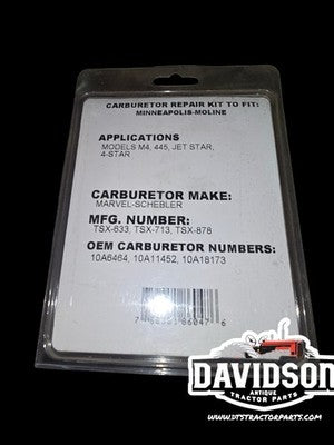 Tisco BK75V Carburetor Repair Kit Minneapolis Moline