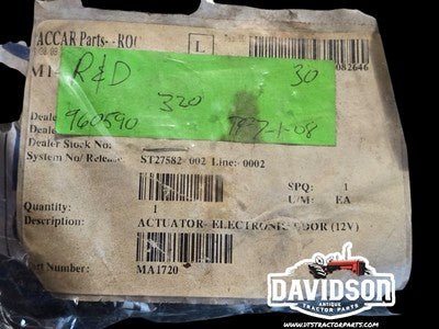 CLIMATECH MA1720 ACTUATOR fits International 2007