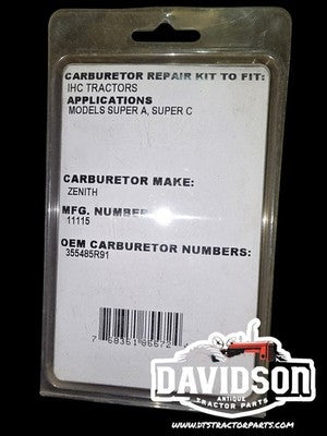 Tisco C509BV Carburetor Repair Kit IHC Super A Super C Tractors 300,350,400,450