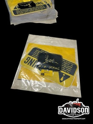 John Deere H99314 New Old Stock Label Decal