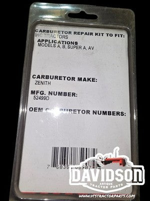 Tisco BK9V Carburetor Repair Kit IHC Tractors