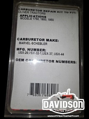 Tisco BK314 Carburetor Repair Kit Oliver Tractor 1750,1800,1850 Marvel Schebler