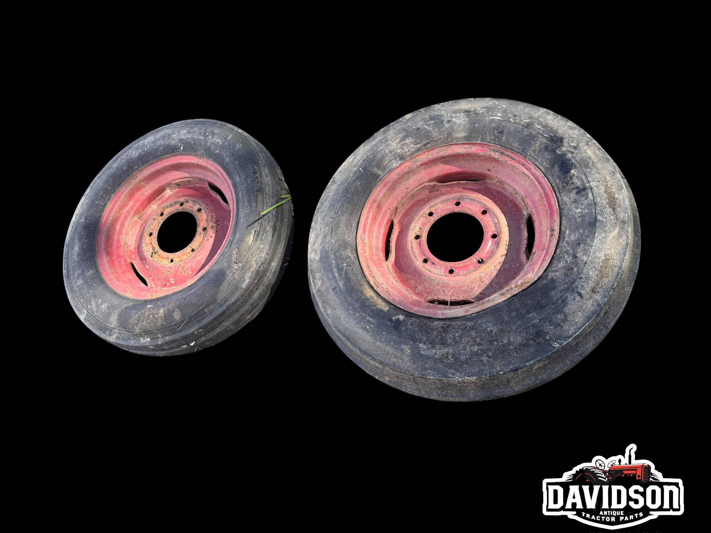 International 706 Wheatland 7.50-18 Front rims-Tires