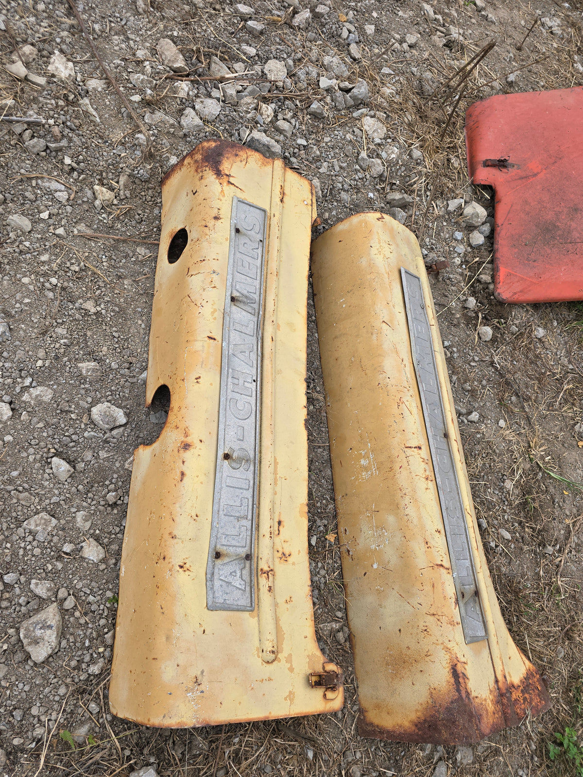 Allis Chalmers D-15 Industrial hood panel pair antique tractor