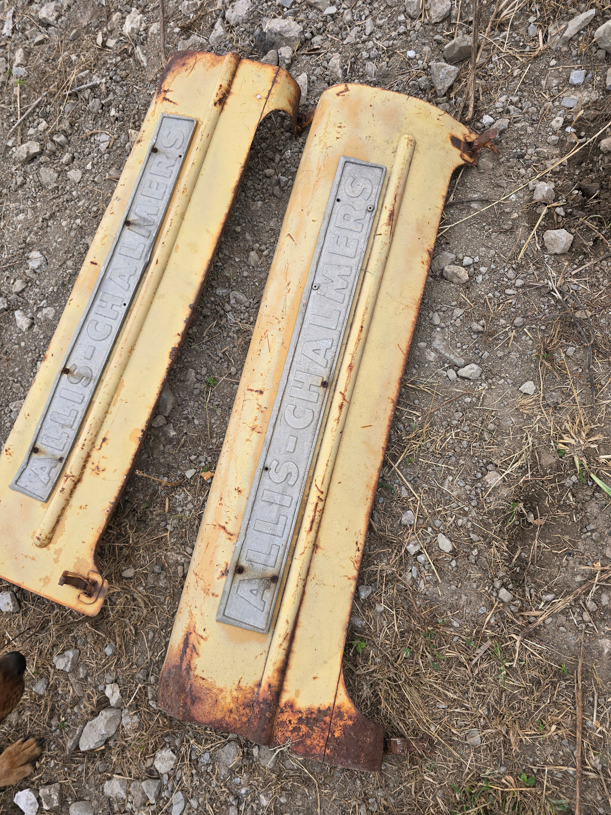 Allis Chalmers D-15 Industrial hood panel pair antique tractor