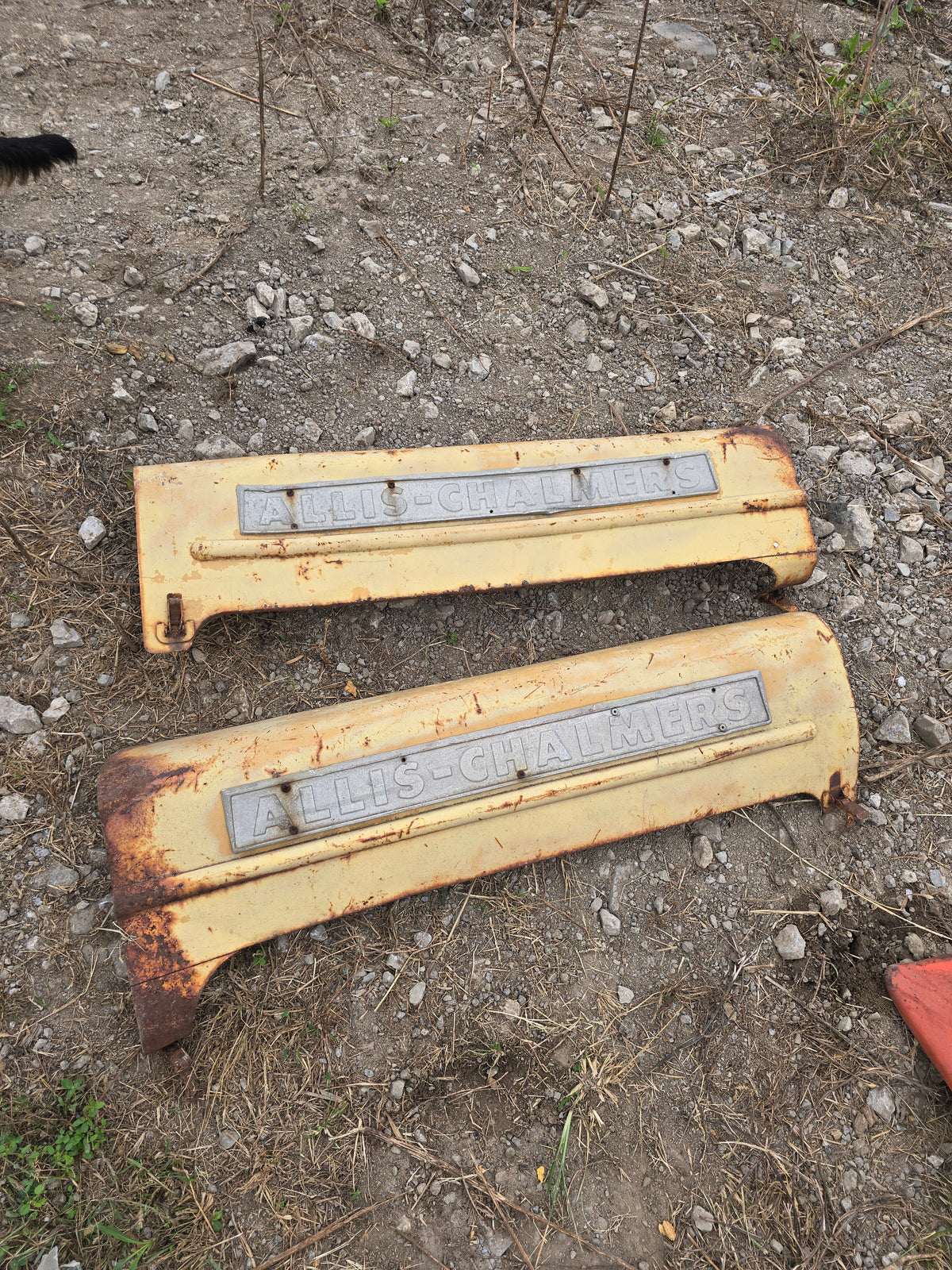 Allis Chalmers D-15 Industrial hood panel pair antique tractor