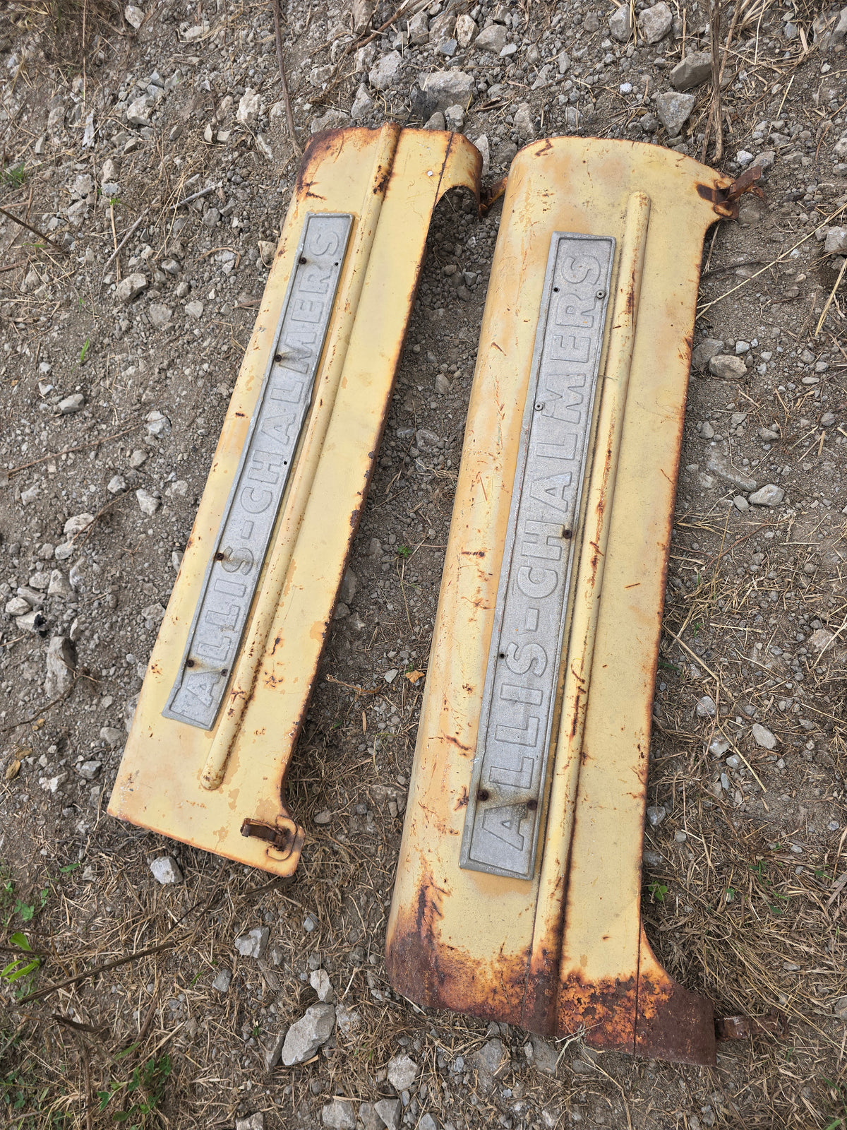 Allis Chalmers D-15 Industrial hood panel pair antique tractor